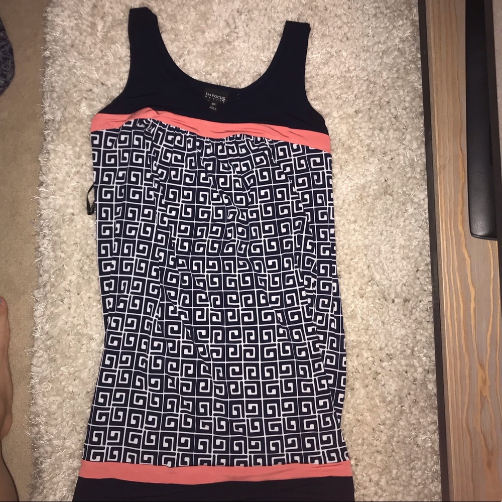 Navy and Pink Dress